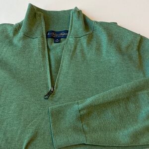 Brooks brothers size medium half zip sweater green